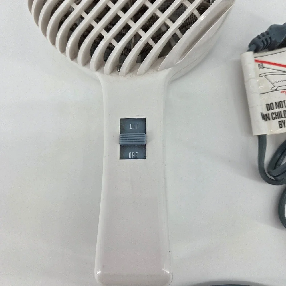 Windmere Curly Top Hair Dryer White Vintage Diffuser Model CT-1/467 1200W Retro